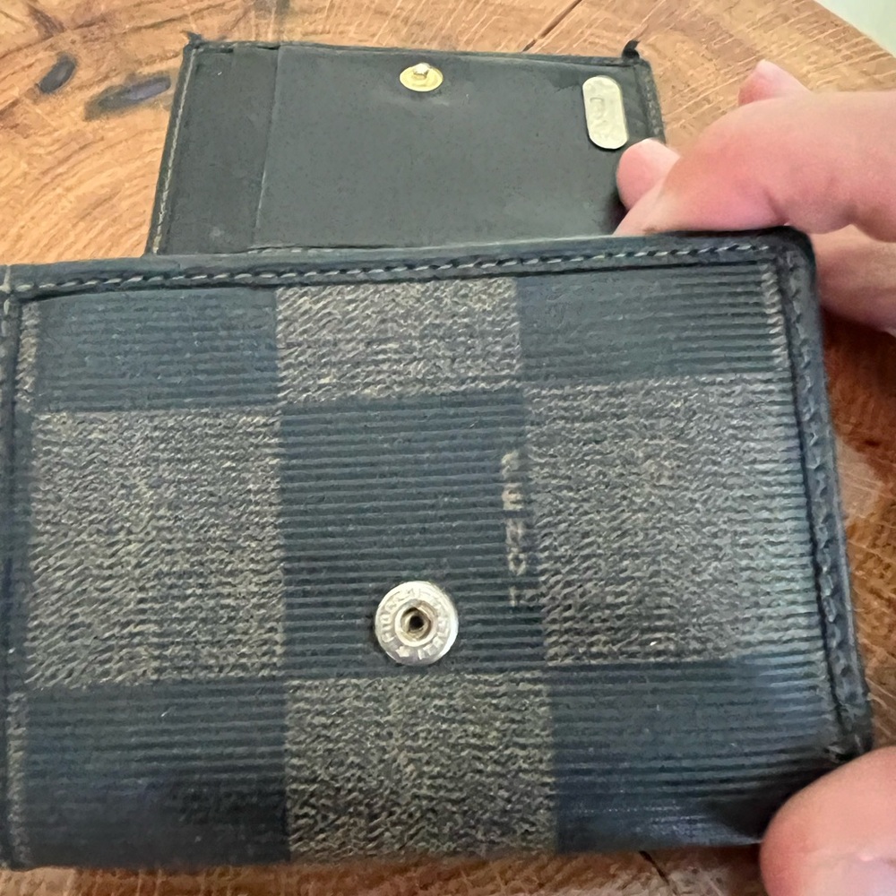 FENDI Block Checkered Trifold Wallet - Picture 2 of 13